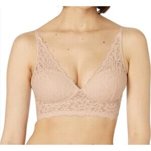 Maidenform Bra Bralette Medium Lace Casual Comfort V-Neck Thinly Lined Lounge